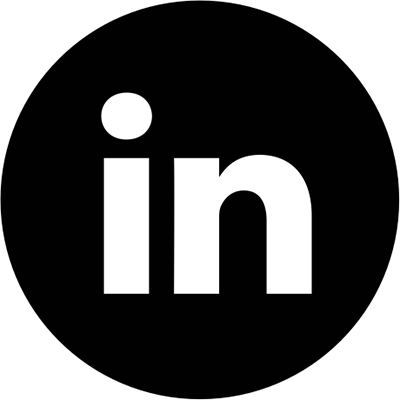 linkedin black circle logo